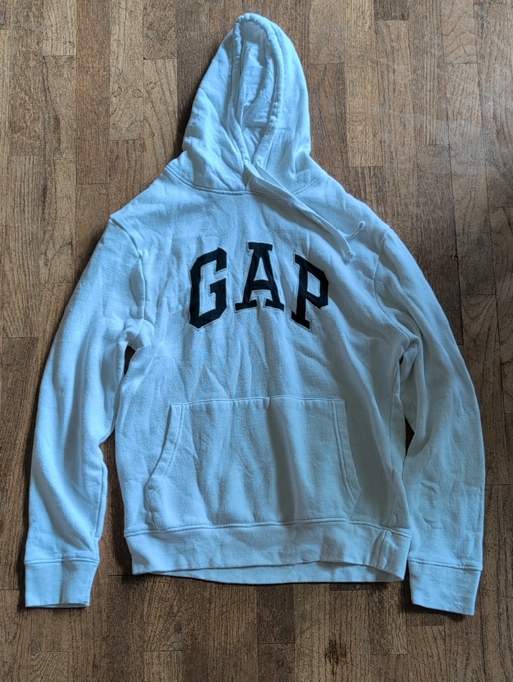 GAP White Hoodie with Black Lettering